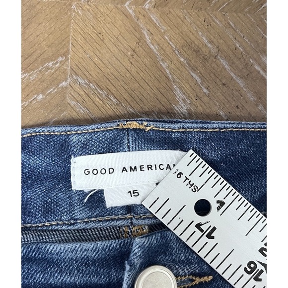 Good American Jeans Good Legs High Rise Skinny sz 15 / 33 Indigo Blue 30" inseam - Picture 8 of 11